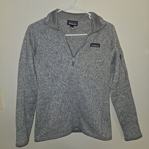 Patagonia Heather Gray Quarter-Zip Fleece Pullover Size Small